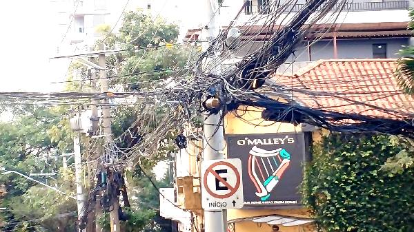 Fios fibras ópticas