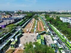 De parar o trânsito: 250 novos ônibus elétricos da Prefeitura são apresentados na Praça Heróis da FEB em Santana ônibus elétricos prefeitura