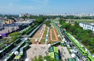 De parar o trânsito: 250 novos ônibus elétricos da Prefeitura são apresentados na Praça Heróis da FEB em Santana ônibus elétricos prefeitura